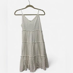 Sim & Sam Dress Women White Sweetheart Eyelet Dress size L